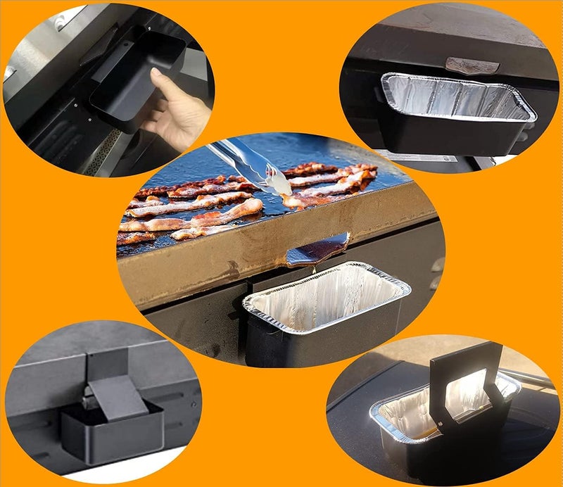 Firsgrill 30 Pack Professional Replacement Blackstone 17"22" 28" 30"36" Aluminum Foil tray Drip Pans Griddle Grease Cup Liners 8"L x 3.75" Wx 3"D - Image 3